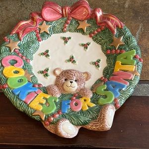 Fitz and Floyd cookies for Santa plate new 2